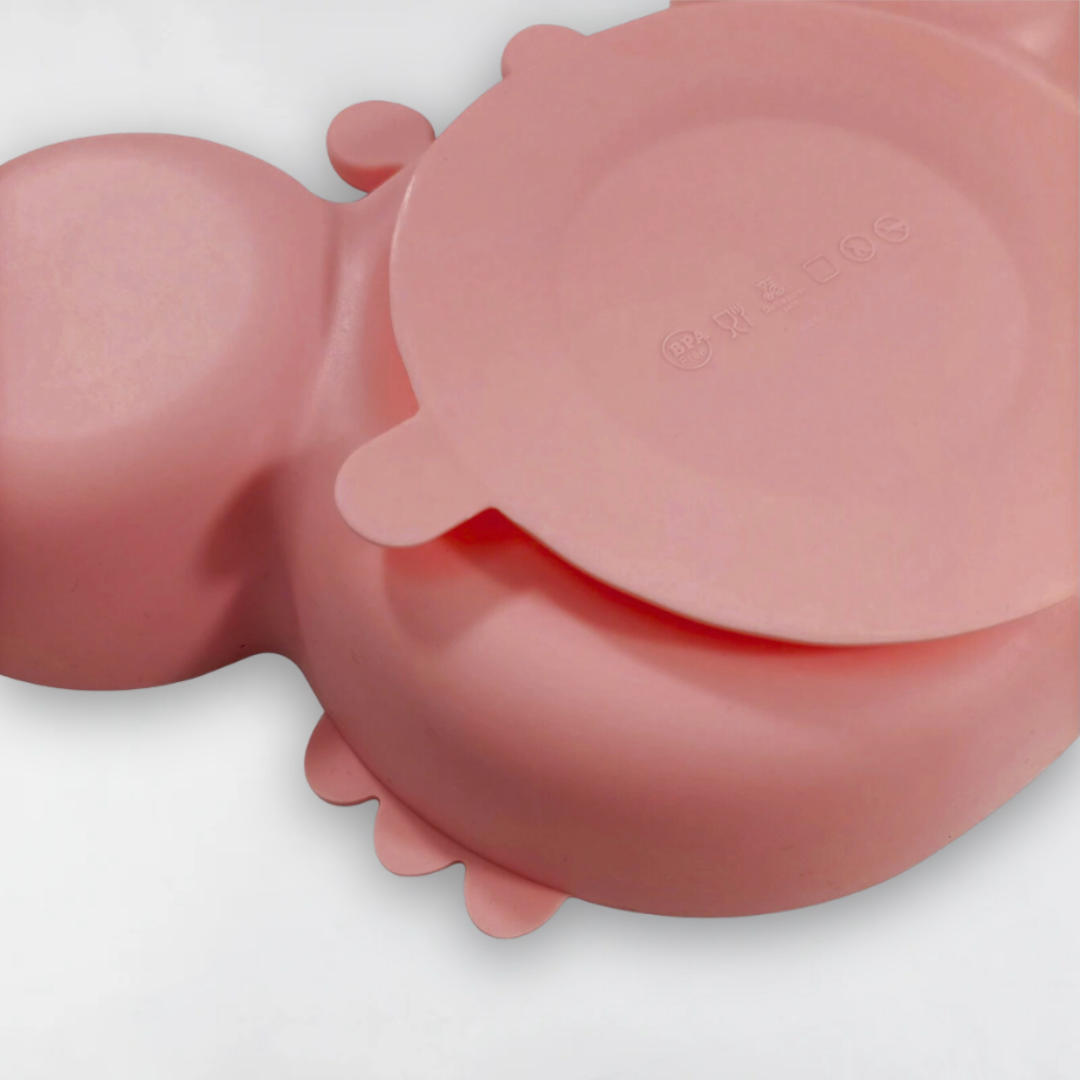 Assiette silicone avec ventouse - crabe