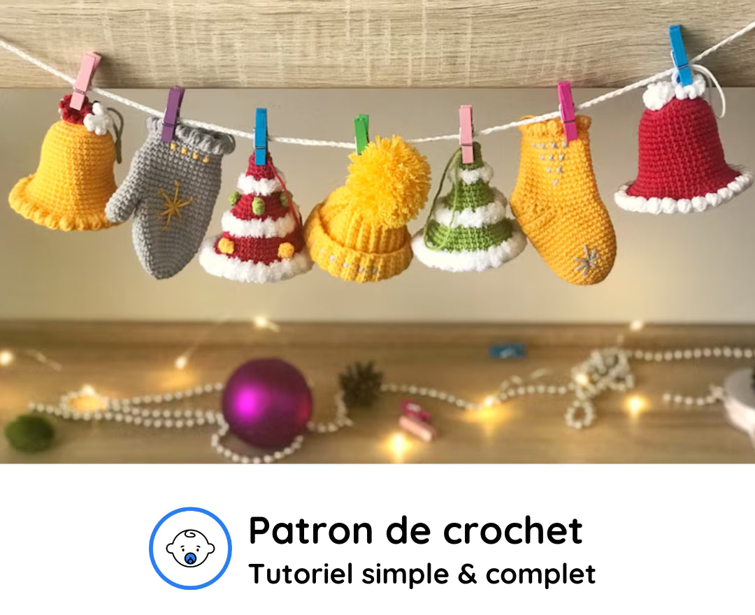 La guirlande de Noël - patrons de crochet
