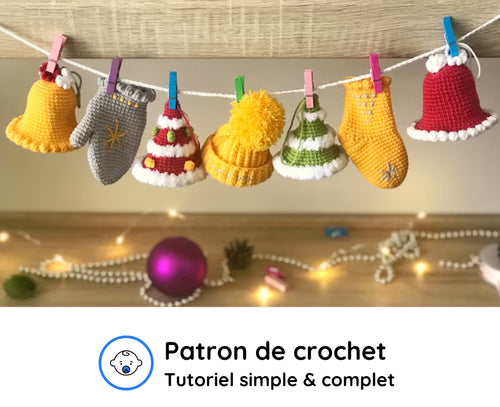 La guirlande de Noël - patrons de crochet