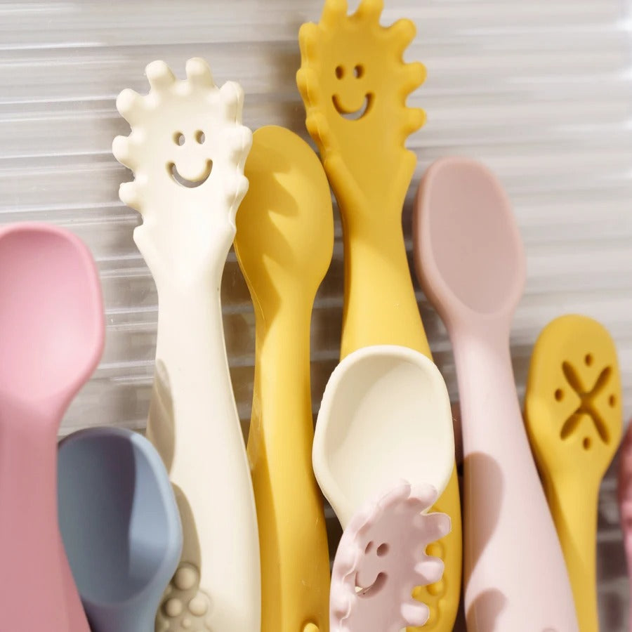 Ensemble 3 cuillères silicone - bébé autonome