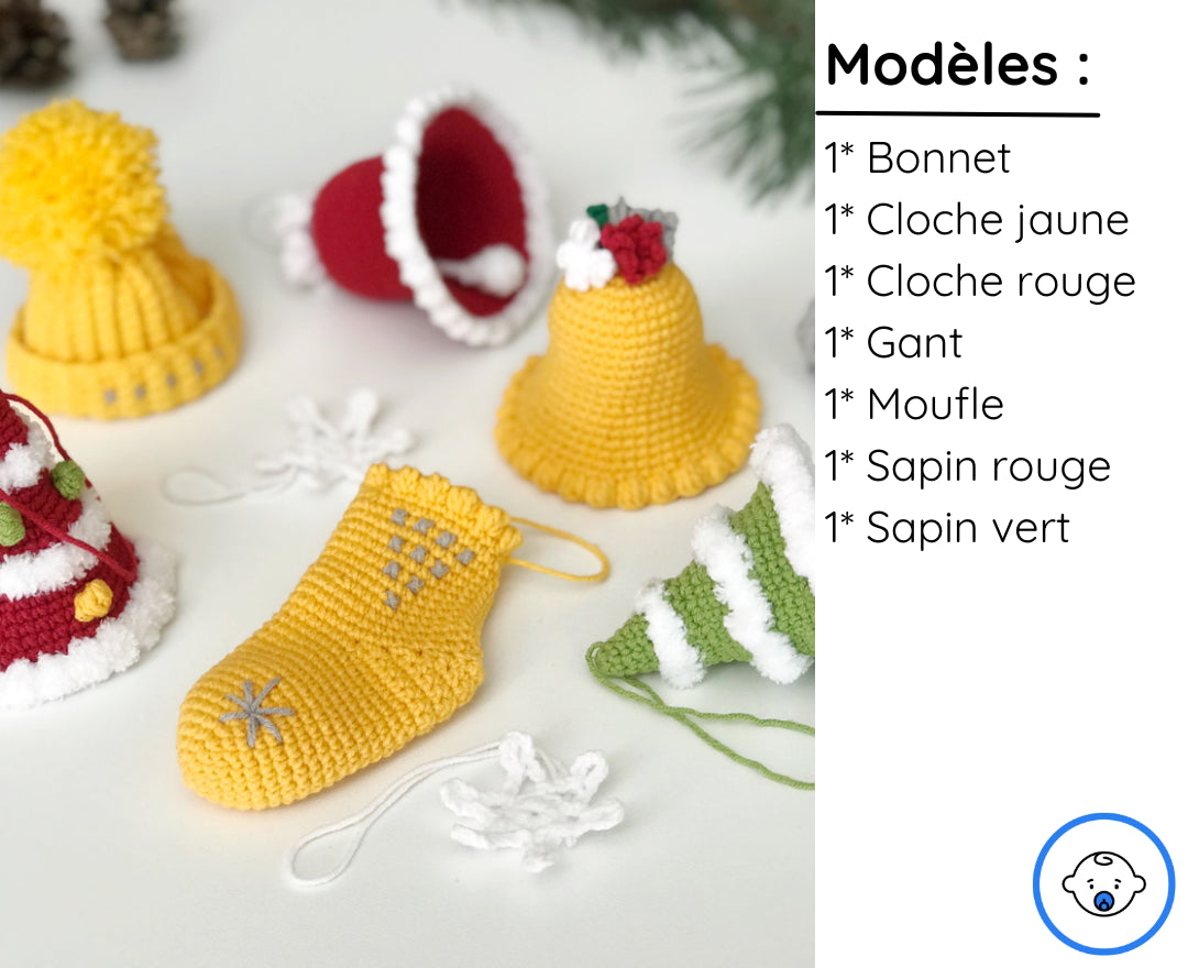 La guirlande de Noël - patrons de crochet