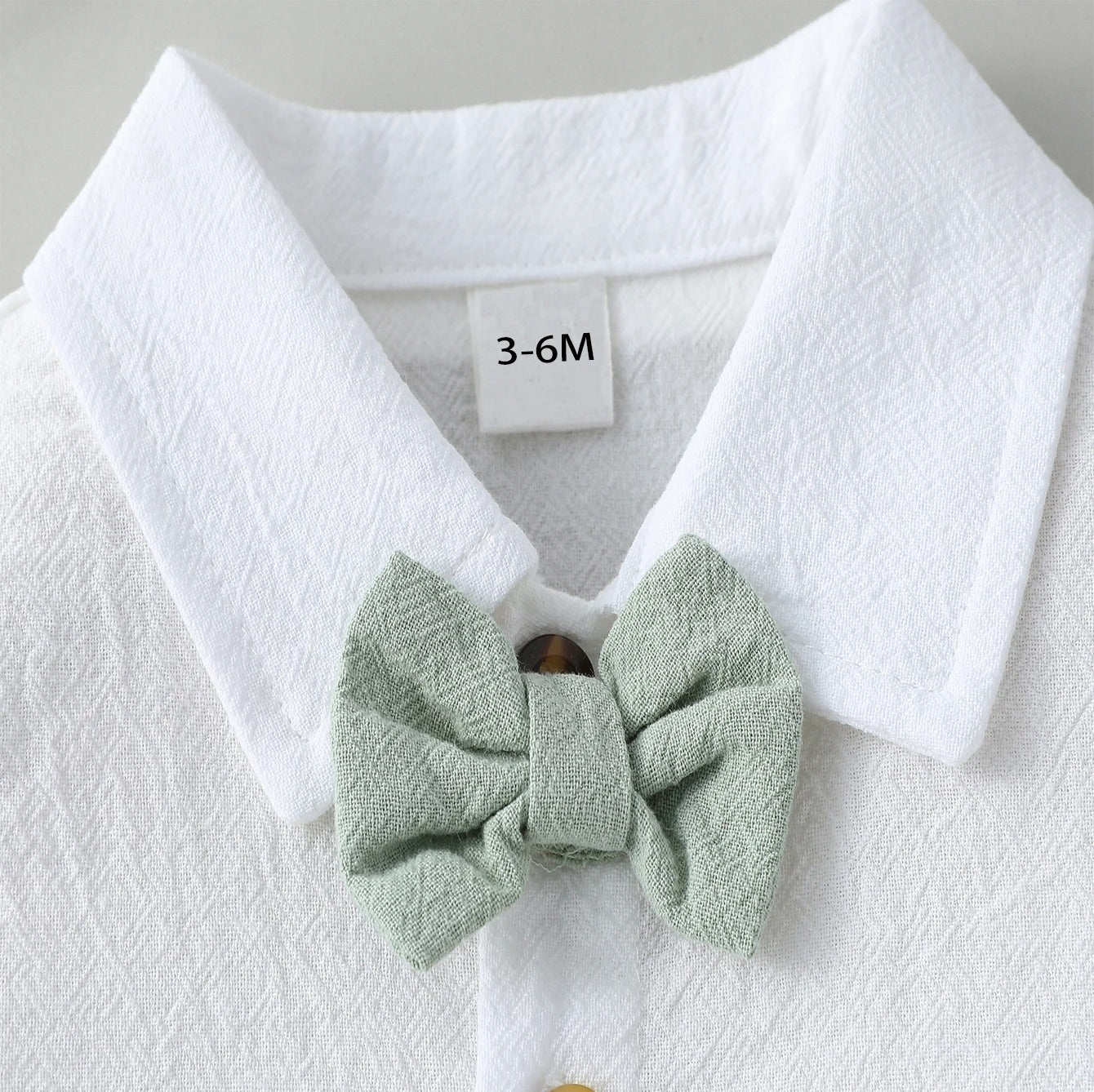 Ensemble bébé chemise + short coton chic nœud papillon
