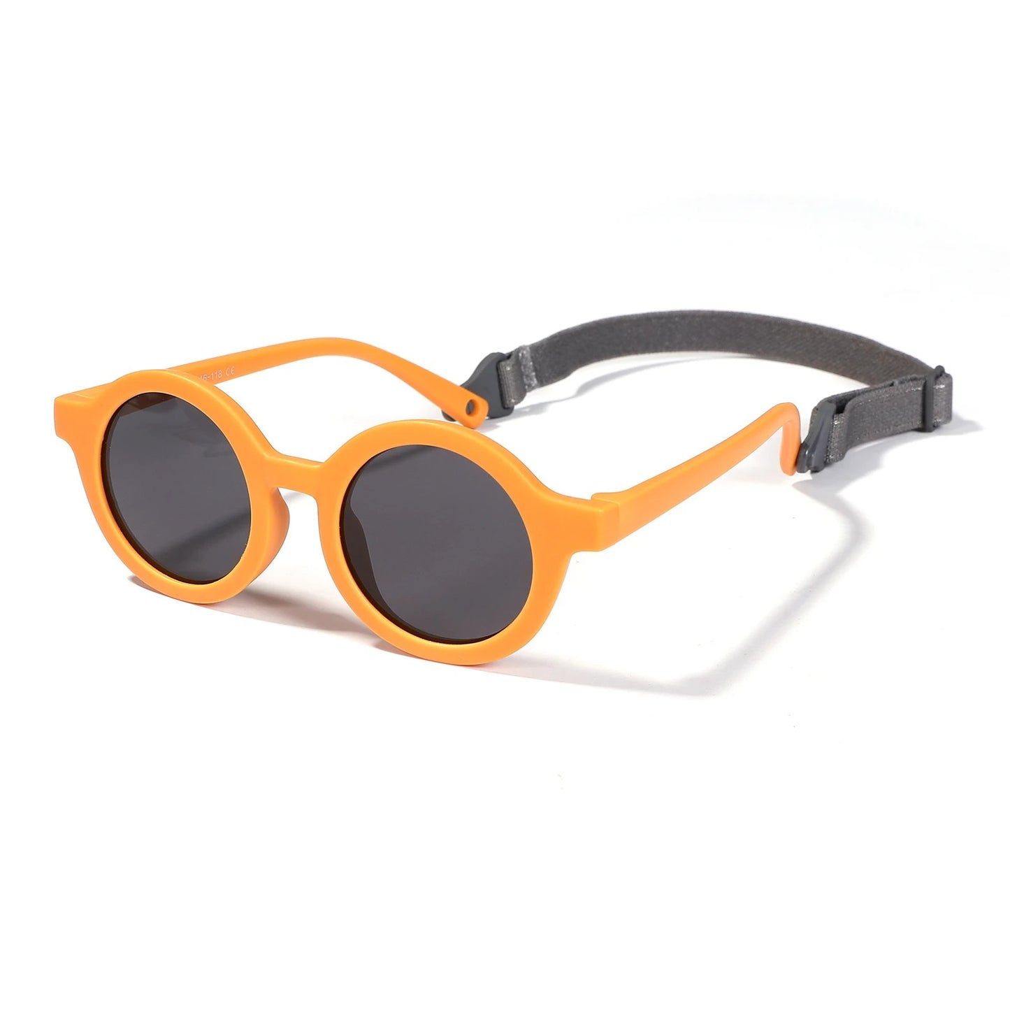 Lunettes de soleil rondes bébé - Polarisées, souples & avec sangle (0-3 ans)