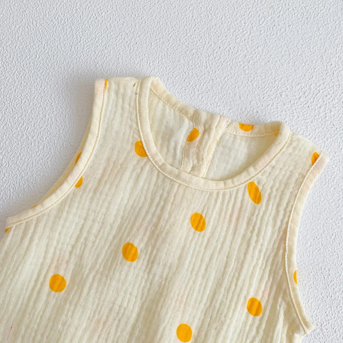 Body bébé sans manches gaze de coton à motifs