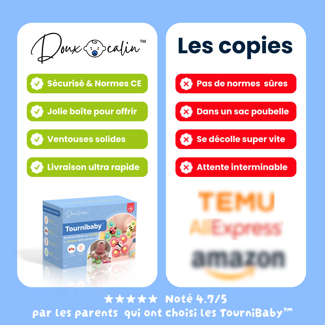 TourniBaby™ - Lot de 3 + Crabe interactif offert
