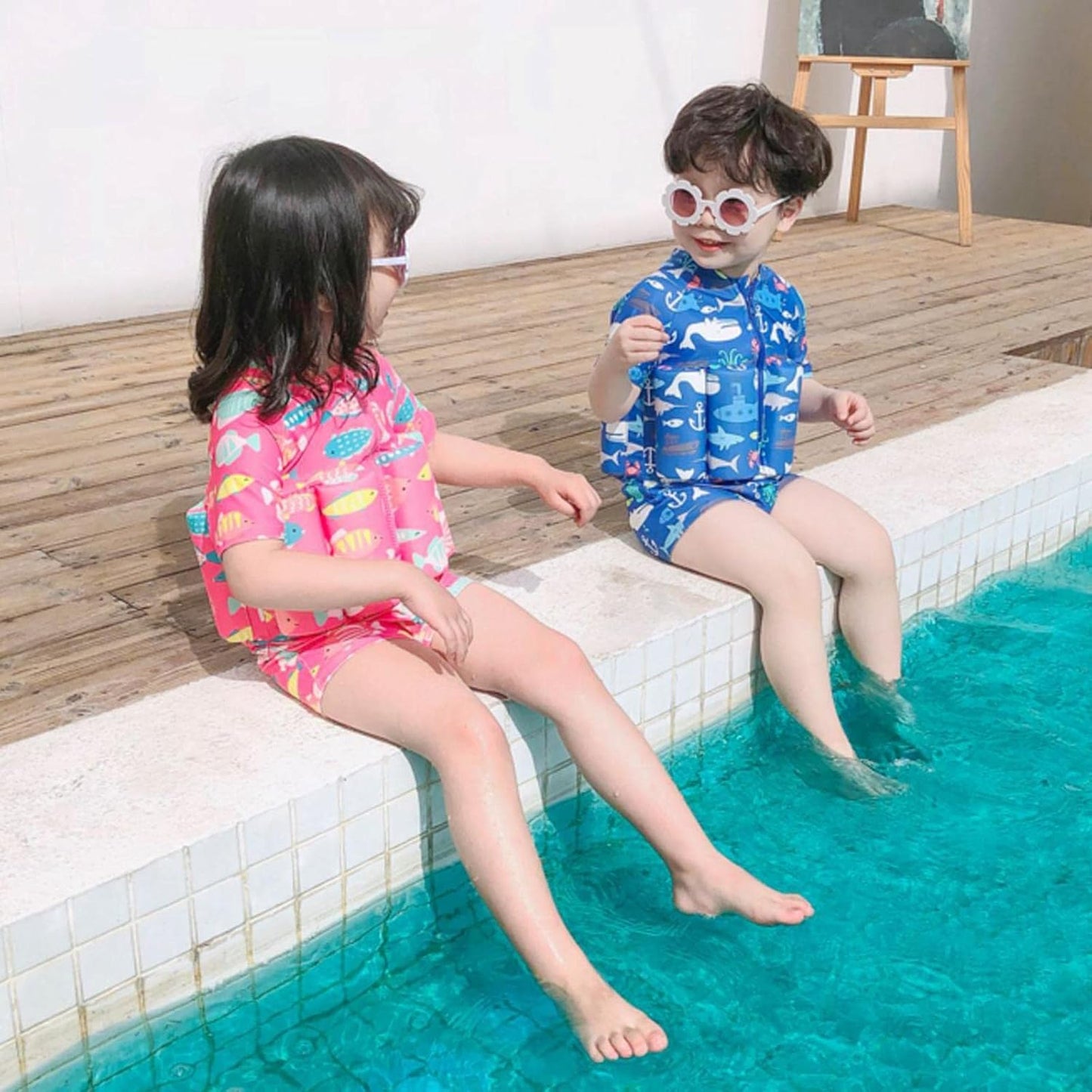 NageSûre™ - Maillot de bain flottant sécurisé & bonnet