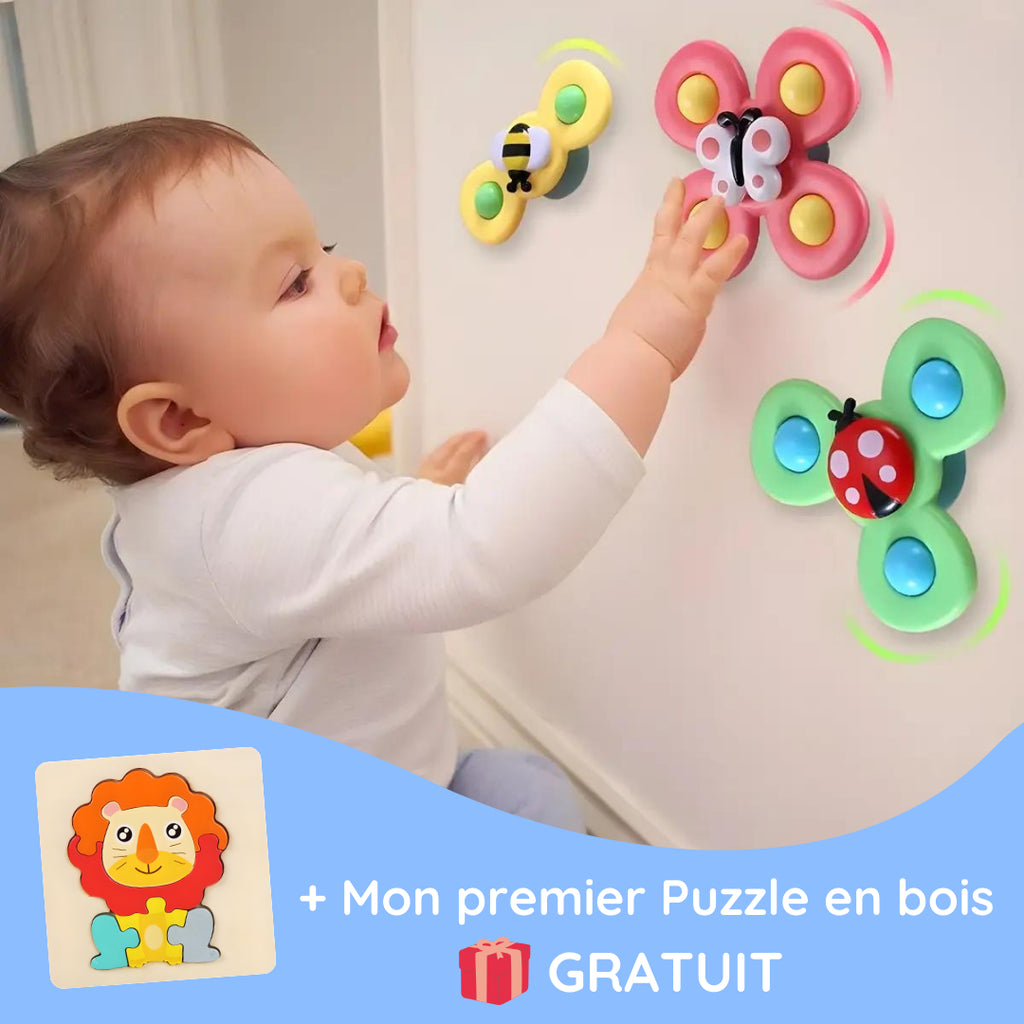 Jouet Baby Ventouse pour Chaise Haute, Eveil Jouet Bebe 6 Mois, Jeux  Montessori
