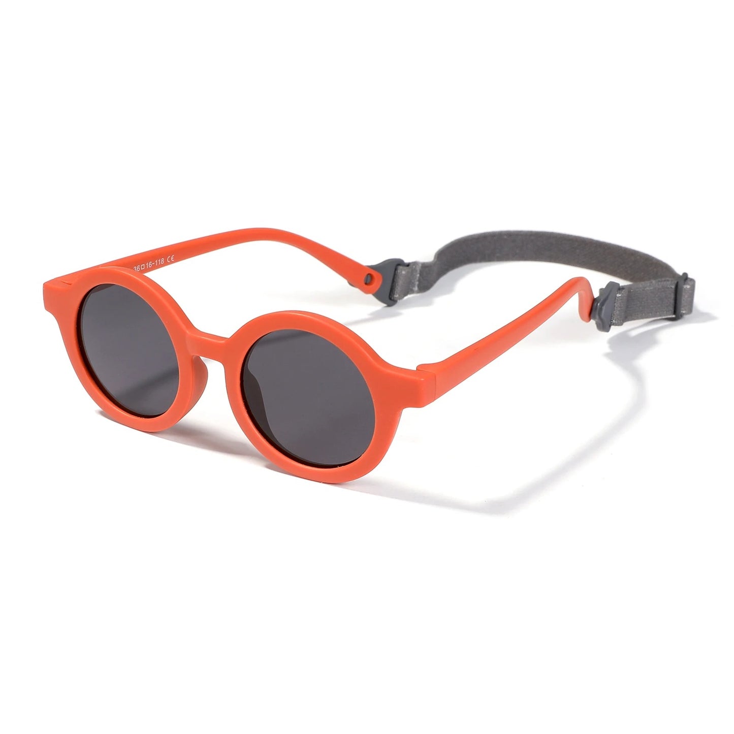 Lunettes de soleil rondes bébé - Polarisées, souples & avec sangle (0-3 ans)