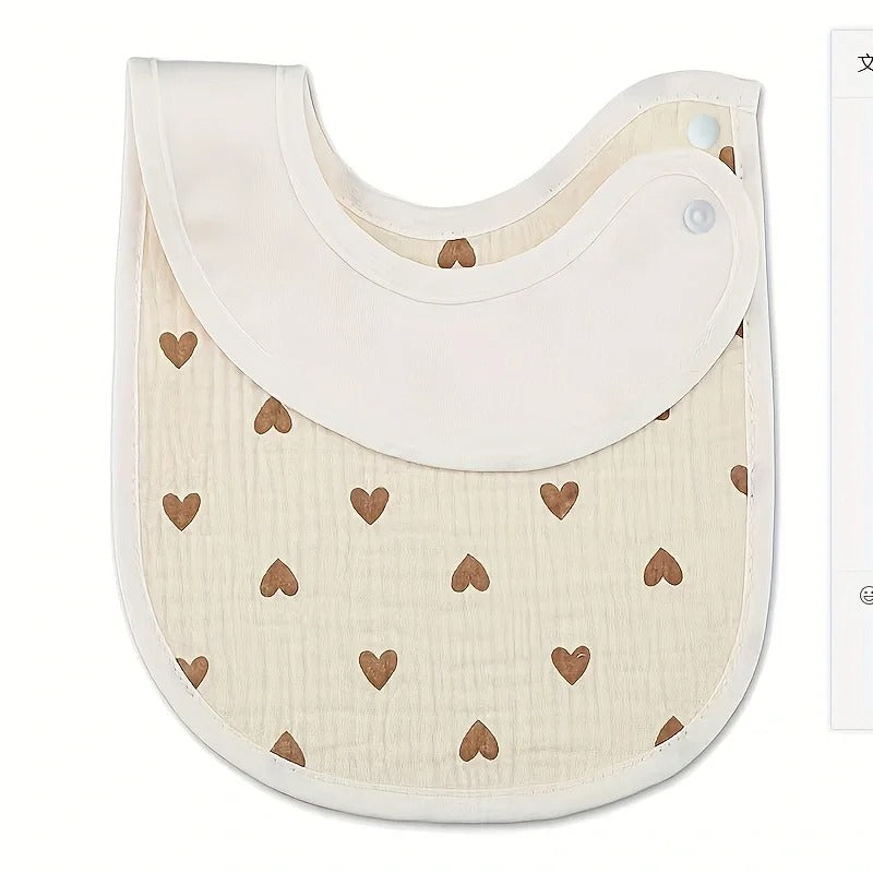 Bavoirs imperméables gaze de coton – lots de 2
