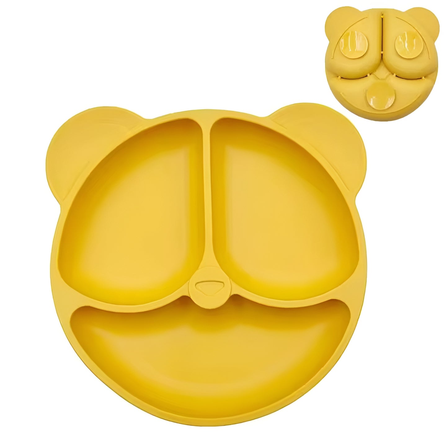 Assiette silicone avec ventouses - ours