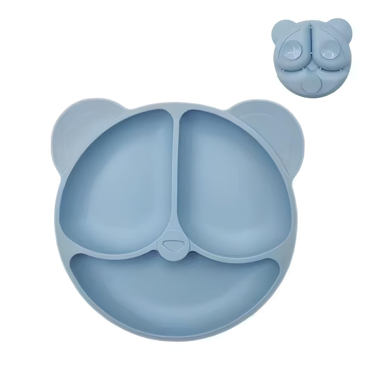 Assiette silicone avec ventouses - ours