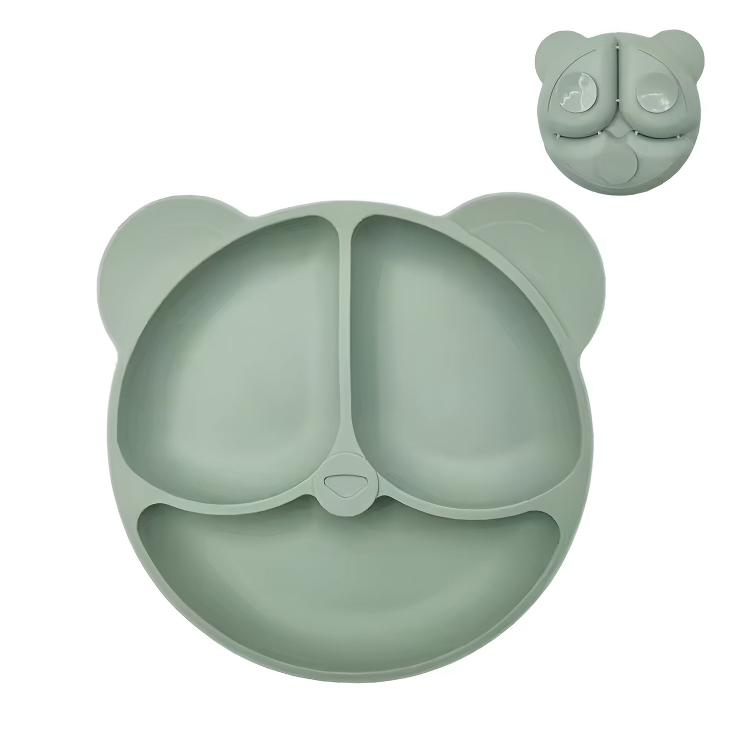 Assiette silicone avec ventouses - ours