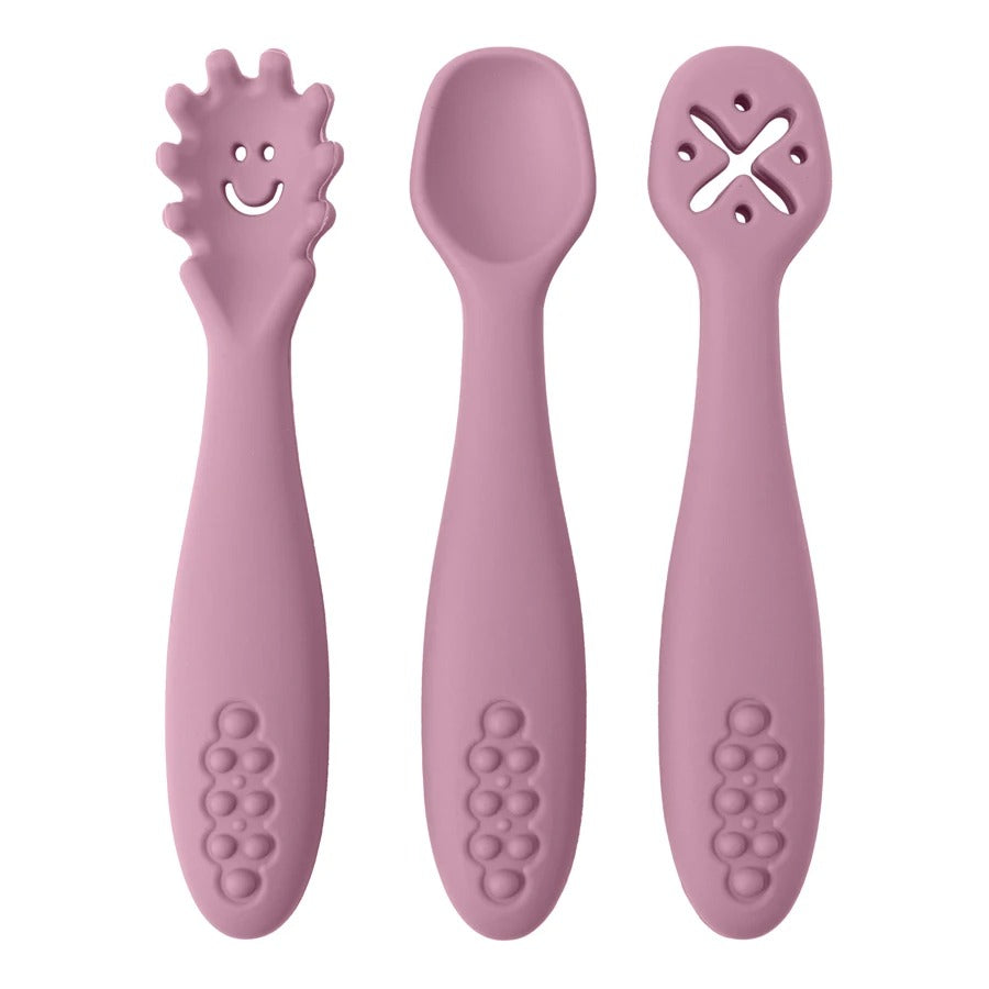 Ensemble 3 cuillères silicone - bébé autonome