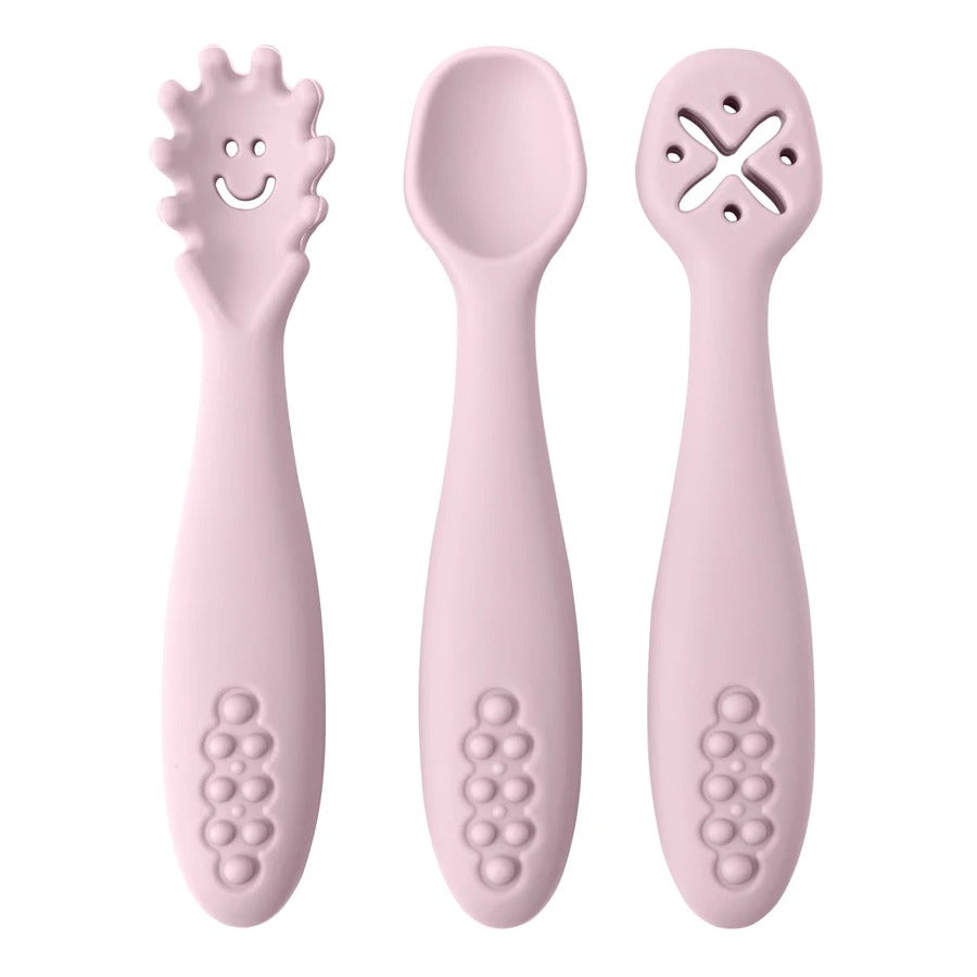 Ensemble 3 cuillères silicone - bébé autonome