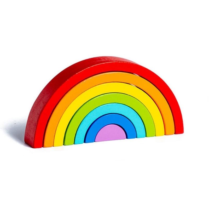 Puzzle Arc-en-ciel en bois - Apprentissage Montessori