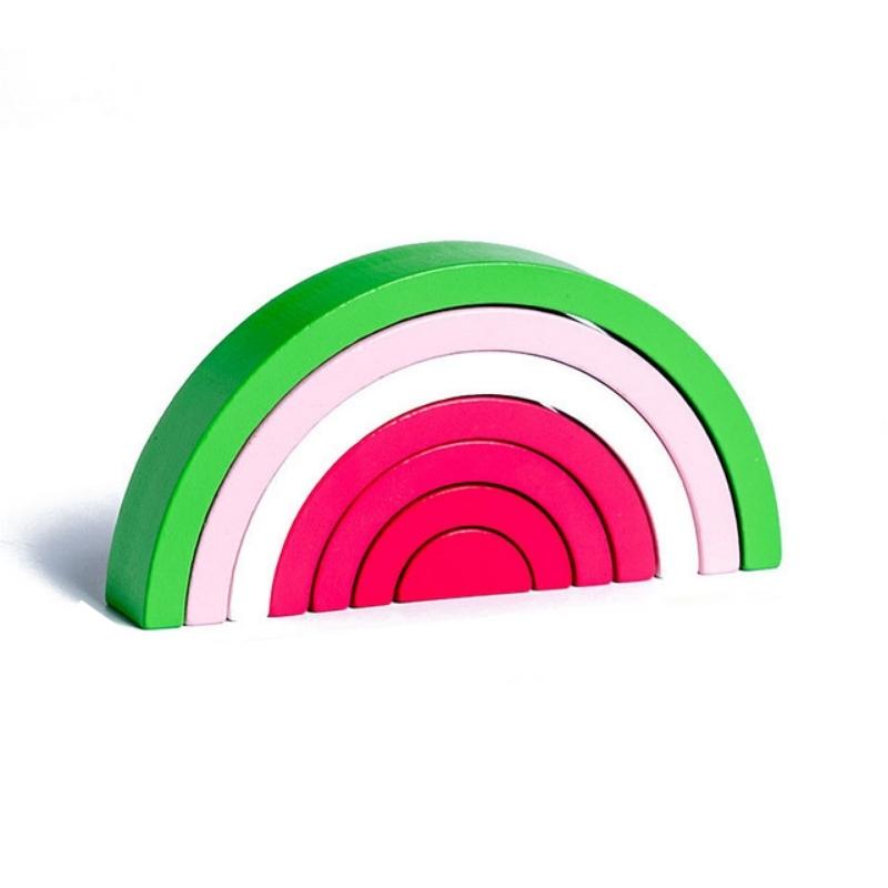 Puzzle Arc-en-ciel en bois - Apprentissage Montessori