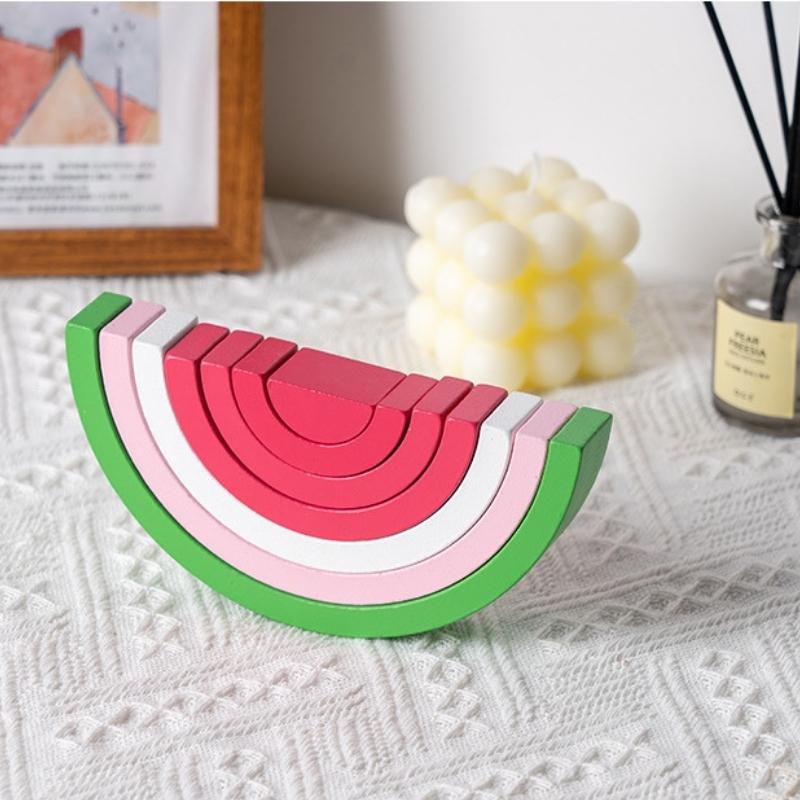 Puzzle Arc-en-ciel en bois - Apprentissage Montessori
