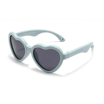 Lunettes de soleil bébé cœur - Polarisées, souples & avec sangle (0-3 ans)