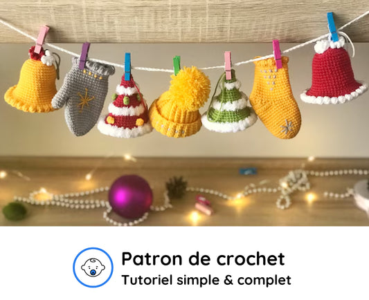 La guirlande de Noël - patrons de crochet
