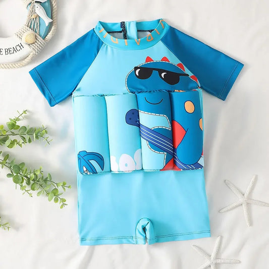 NageSûre™ - Maillot de bain flottant sécurisé - édition Dino