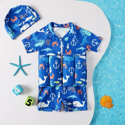 NageSûre™ - Maillot de bain flottant sécurisé & bonnet