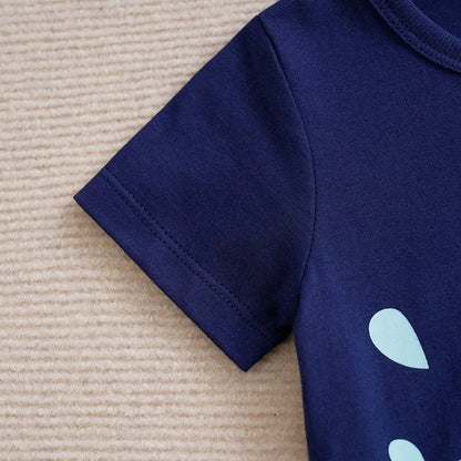 Barboteuse bébé manches courtes coton motif éléphant