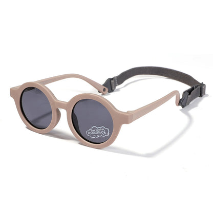 Lunettes de soleil rondes bébé - Polarisées, souples & avec sangle (0-3 ans)