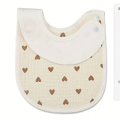 Bavoirs imperméables gaze de coton – lots de 2