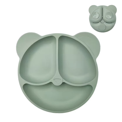 Assiette silicone avec ventouses - ours