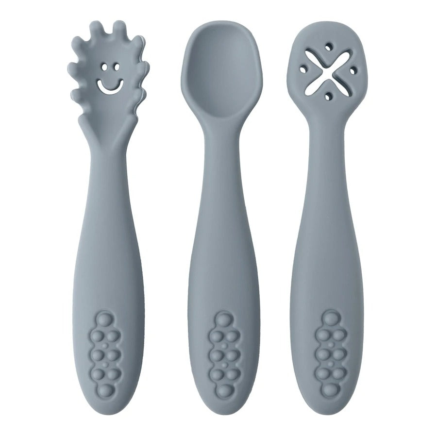 Ensemble 3 cuillères silicone - bébé autonome