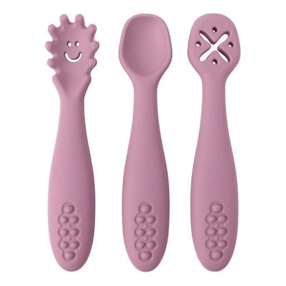 Ensemble 3 cuillères silicone - bébé autonome