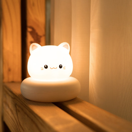 Petite veilleuse Élise le Chat blanc
